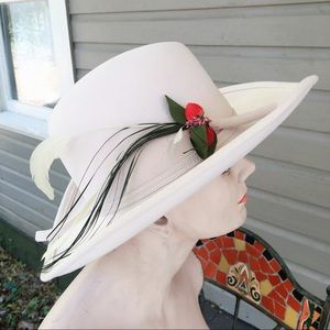 ✨Vintage White Wool Cowboy Hat, Wedding/Christmas✨